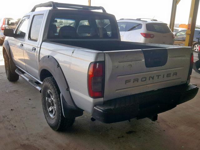 1N6ED27T81C344274 - 2001 NISSAN FRONTIER C SILVER photo 3