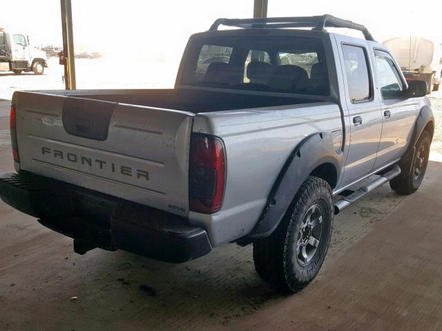 1N6ED27T81C344274 - 2001 NISSAN FRONTIER C SILVER photo 4