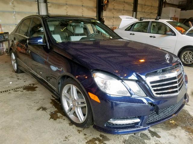 WDDHF9BB9DA699476 - 2013 MERCEDES-BENZ E 550 4MAT BLUE photo 1