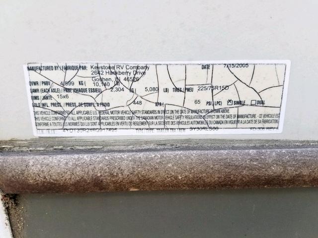 4YDT30R246G917495 - 2006 OUTB TRAVEL TRL TAN photo 10