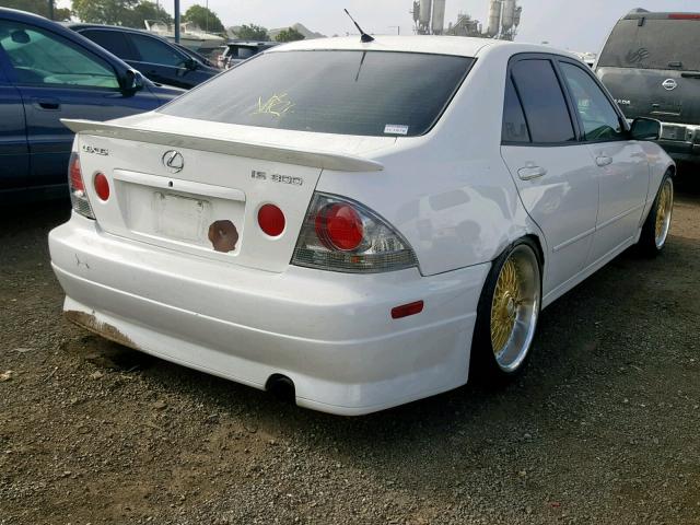 JTHBD182710019542 - 2001 LEXUS IS 300 WHITE photo 4