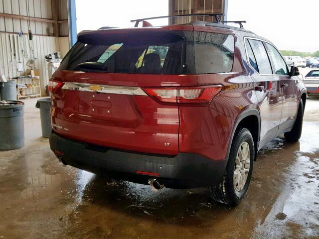 1GNEVGKW9KJ222185 - 2019 CHEVROLET TRAVERSE L RED photo 4