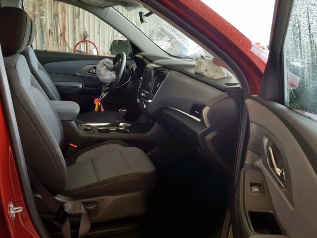 1GNEVGKW9KJ222185 - 2019 CHEVROLET TRAVERSE L RED photo 5