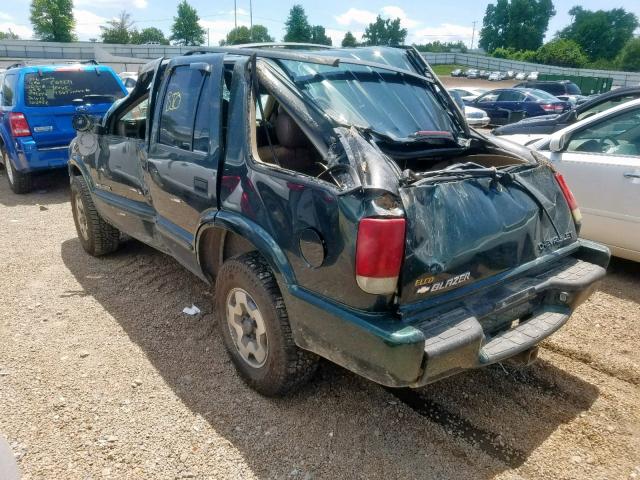 1GNDT13W92K180754 - 2002 CHEVROLET BLAZER GREEN photo 3