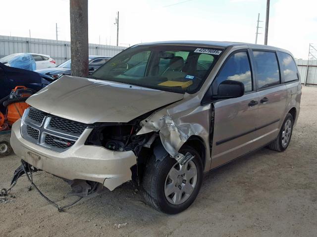 2C4RDGBG1CR402523 - 2012 DODGE GRAND CARA TAN photo 2