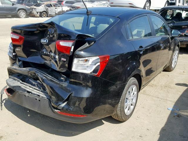 KNADM4A36H6117299 - 2017 KIA RIO LX BLACK photo 4