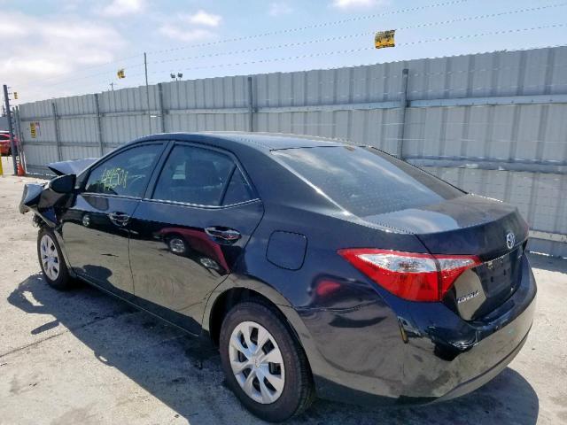 5YFBURHE2FP295313 - 2015 TOYOTA COROLLA L BLACK photo 3