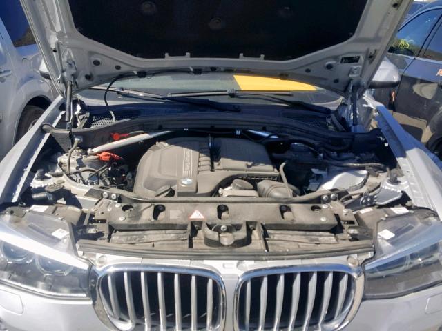 5UXWX7C54G0R17697 - 2016 BMW X3 XDRIVE3 SILVER photo 7