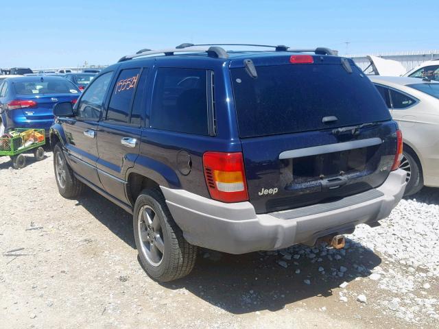 1J4GW48J14C215452 - 2004 JEEP GRAND CHER BLUE photo 3