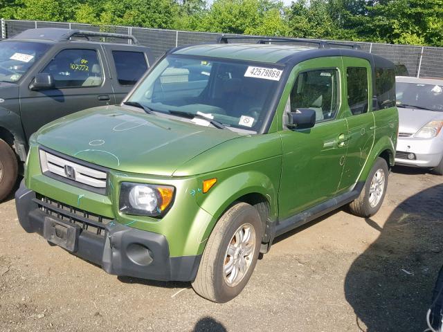 5J6YH28778L007914 - 2008 HONDA ELEMENT EX GREEN photo 2