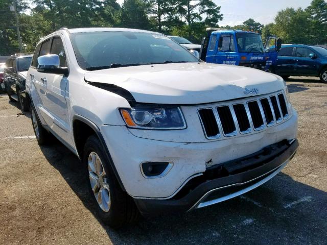 1C4RJEBG6FC816309 - 2015 JEEP GRAND CHER WHITE photo 1