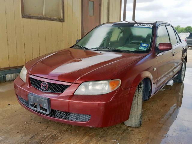 JM1BJ225X31200845 - 2003 MAZDA PROTEGE DX RED photo 2