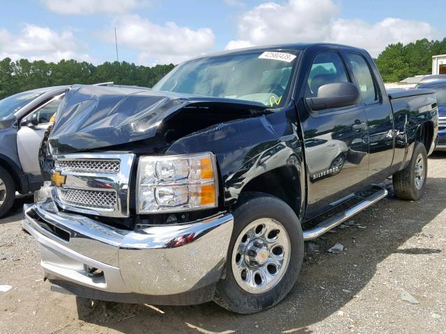 1GCRCPEXXDZ374386 - 2013 CHEVROLET SILVERADO BLACK photo 2