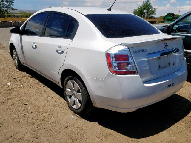 3N1AB6AP2CL620064 - 2012 NISSAN SENTRA 2.0 WHITE photo 3