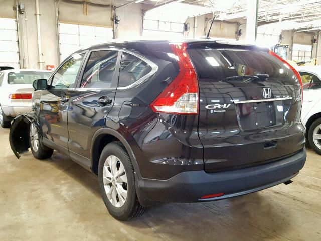 2HKRM4H78DH637635 - 2013 HONDA CR-V EXL BLACK photo 3