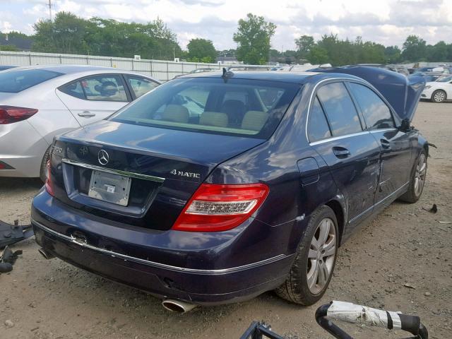 WDDGF8BB6AF475778 - 2010 MERCEDES-BENZ C 300 4MAT BLUE photo 4