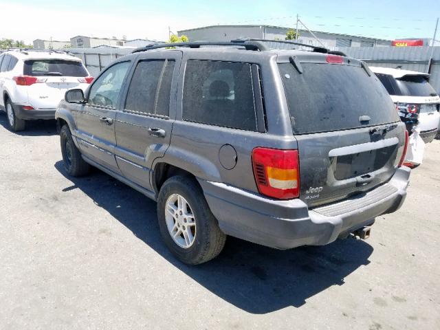 1J8GW48N23C580030 - 2003 JEEP GRAND CHER GRAY photo 3