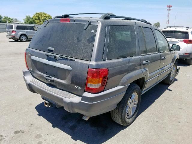 1J8GW48N23C580030 - 2003 JEEP GRAND CHER GRAY photo 4