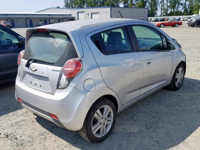 KL8CD6S93EC518120 - 2014 CHEVROLET SPARK 1LT SILVER photo 4