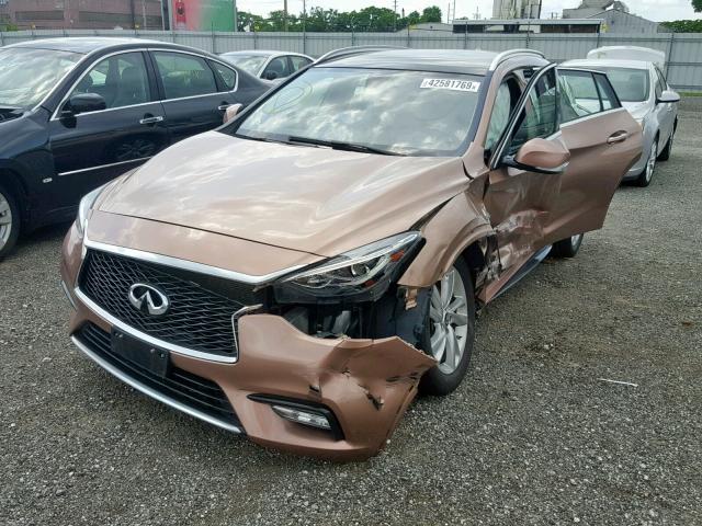 SJKCH5CP9HA025848 - 2017 INFINITI QX30 BASE PINK photo 2