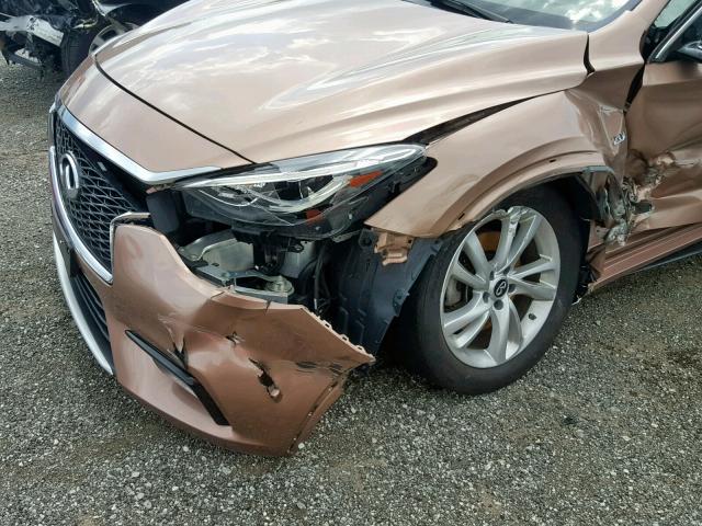 SJKCH5CP9HA025848 - 2017 INFINITI QX30 BASE PINK photo 9