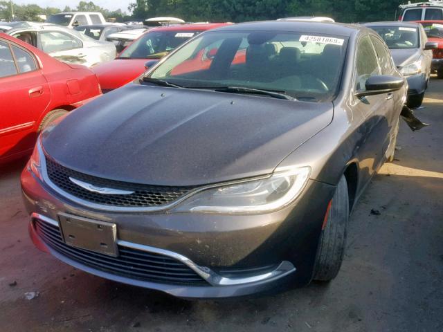 1C3CCCAB2FN676407 - 2015 CHRYSLER 200 LIMITE GRAY photo 2