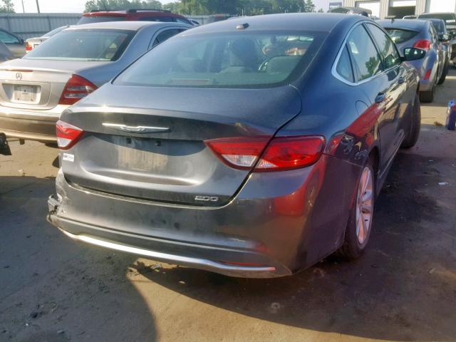 1C3CCCAB2FN676407 - 2015 CHRYSLER 200 LIMITE GRAY photo 4