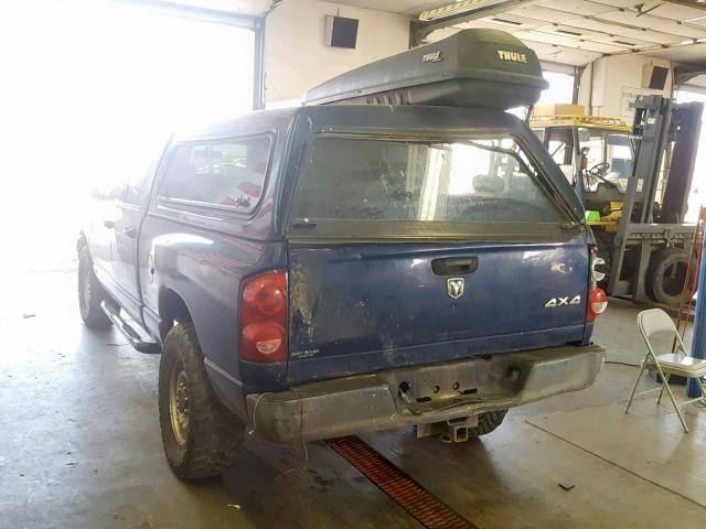 3D7KS28DX8G174645 - 2008 DODGE RAM 2500 S ლურჯი ფოტო 3