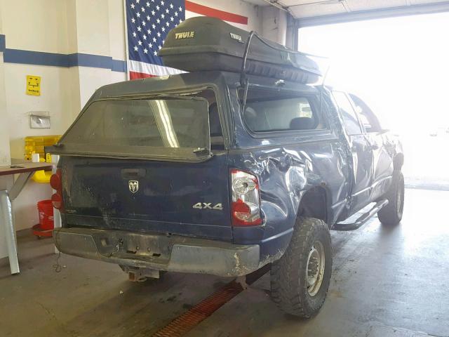 3D7KS28DX8G174645 - 2008 DODGE RAM 2500 S ლურჯი ფოტო 4