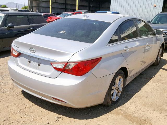 5NPEB4AC5DH669714 - 2013 HYUNDAI SONATA GLS SILVER photo 4