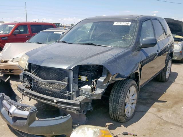 2HNYD182X6H500278 - 2006 ACURA MDX GRAY photo 2