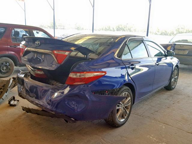 4T1BF1FK3GU573804 - 2016 TOYOTA CAMRY LE BLUE photo 4