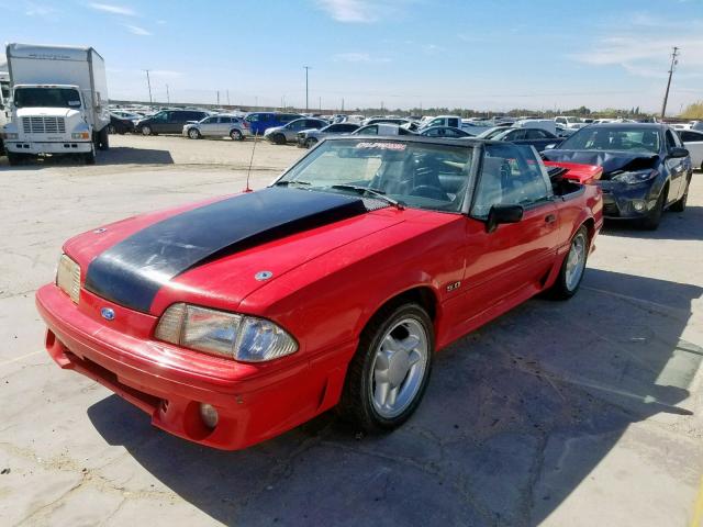 1FABP45E1JF282573 - 1988 FORD MUSTANG GT RED photo 2