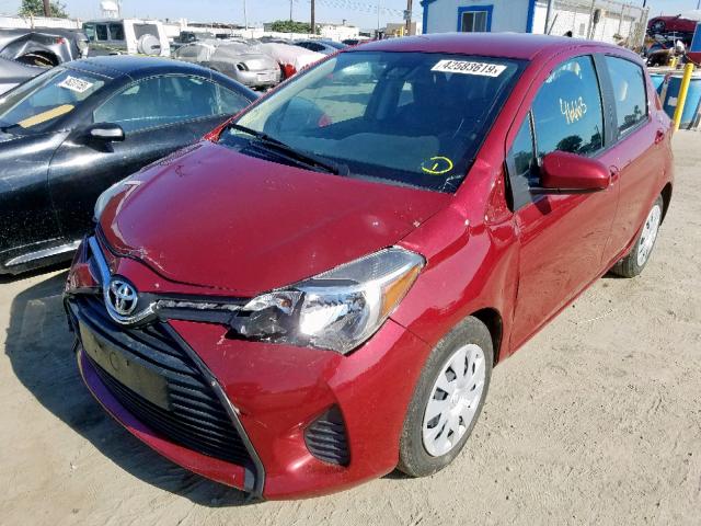 VNKKTUD37HA079241 - 2017 TOYOTA YARIS L BURGUNDY photo 2