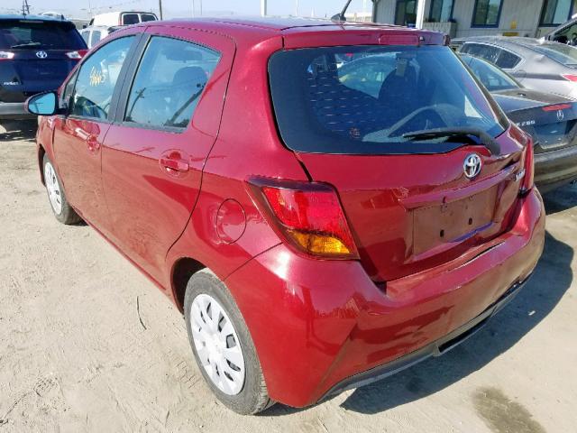 VNKKTUD37HA079241 - 2017 TOYOTA YARIS L BURGUNDY photo 3