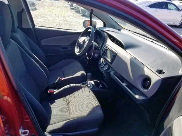 VNKKTUD37HA079241 - 2017 TOYOTA YARIS L BURGUNDY photo 5