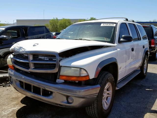 1B4HS38N42F127281 - 2002 DODGE DURANGO SP WHITE photo 2