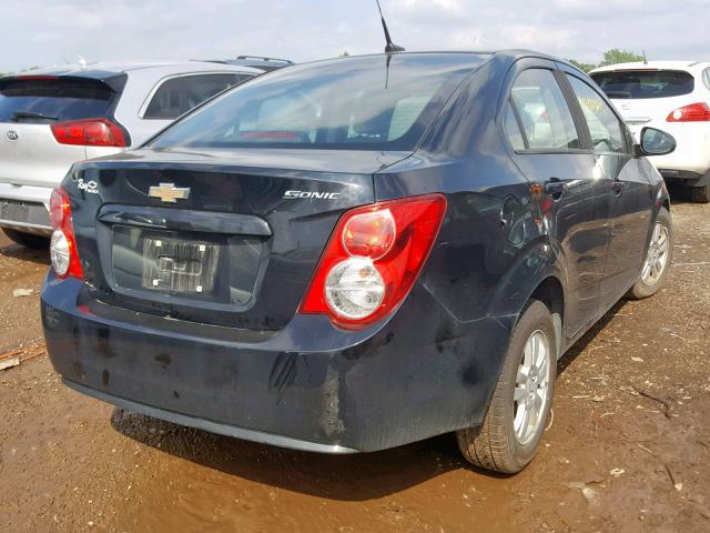 1G1JA5SH9C4109645 - 2012 CHEVROLET SONIC LS 黑色 照片 4