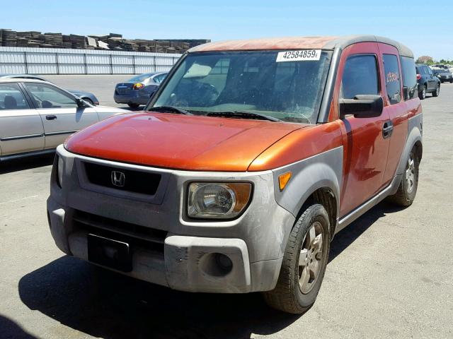 5J6YH18513L010518 - 2003 HONDA ELEMENT EX ORANGE photo 2