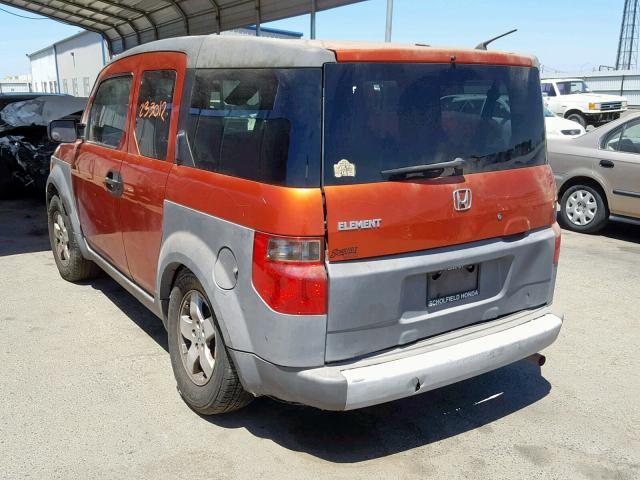 5J6YH18513L010518 - 2003 HONDA ELEMENT EX ORANGE photo 3