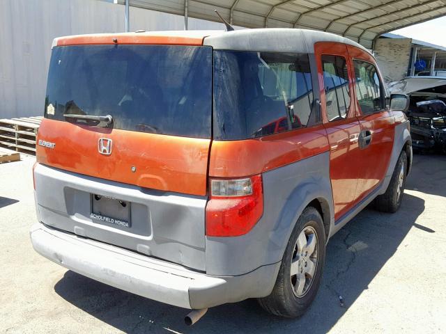 5J6YH18513L010518 - 2003 HONDA ELEMENT EX ORANGE photo 4