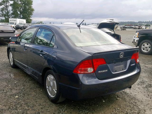 JHMFA36206S020875 - 2006 HONDA CIVIC HYBR BLUE photo 3