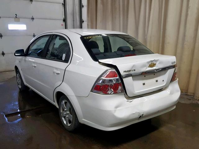 KL1TD56678B209723 - 2008 CHEVROLET AVEO BASE Ақ фото 3