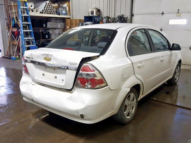 KL1TD56678B209723 - 2008 CHEVROLET AVEO BASE Ақ фото 4