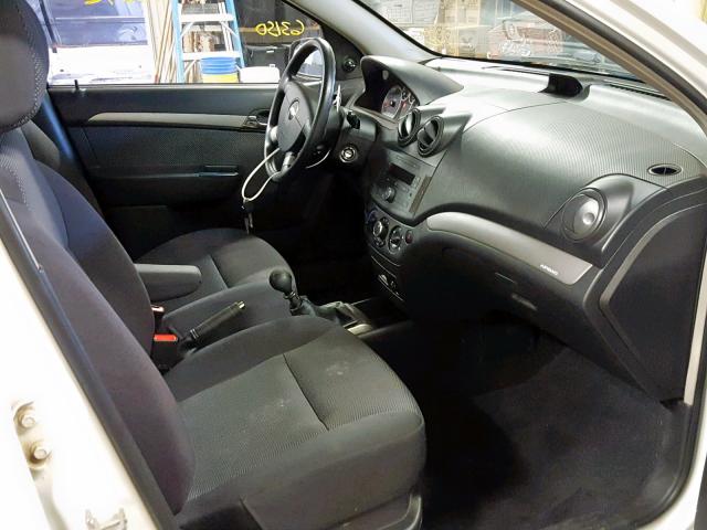 KL1TD56678B209723 - 2008 CHEVROLET AVEO BASE Ақ фото 5