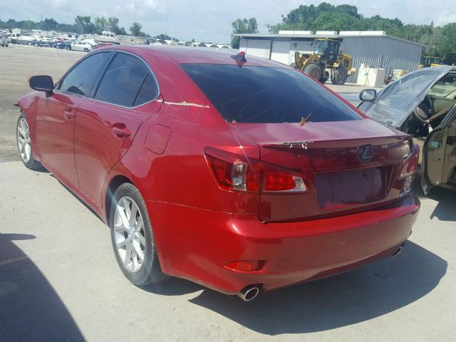 JTHBF5C26D5192663 - 2013 LEXUS IS 250 RED photo 3