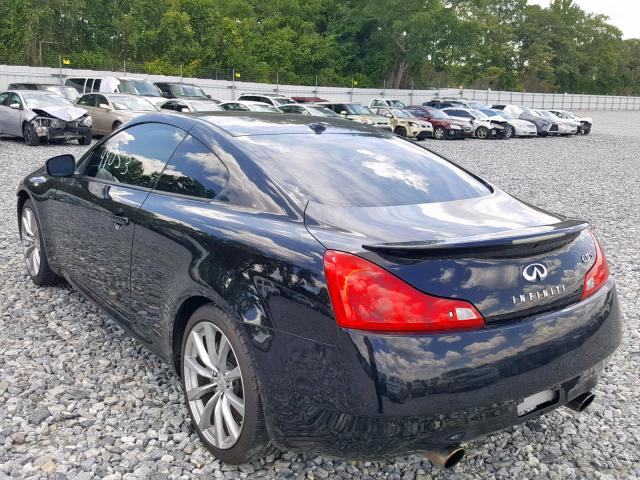 JNKCV64E79M607296 - 2009 INFINITI G37 BASE BLACK photo 3