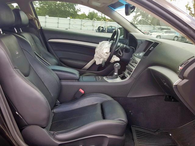 JNKCV64E79M607296 - 2009 INFINITI G37 BASE BLACK photo 5