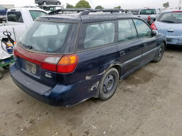 4S3BH635916302185 - 2001 SUBARU LEGACY L BLUE photo 4