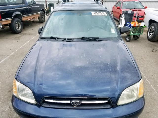 4S3BH635916302185 - 2001 SUBARU LEGACY L BLUE photo 9